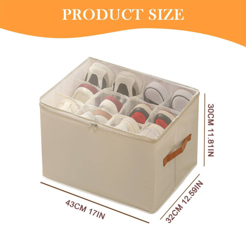 Foldable Shoe Organizer Closet Cabinet with Adjustable 1