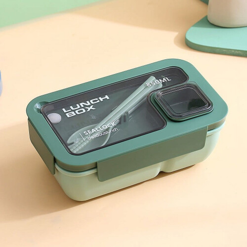 Boîte à bento étanche 850 ml compatible micro-ondes avec séparateur et 1