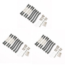 24X Metal Chassis Pull Rods Link Suspension Tie Rod for MN D90 D91 D96 D99 D99S MN90 MN99S Black