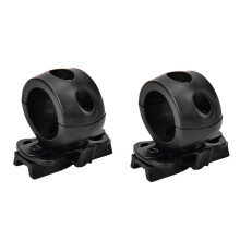 2X Quick Release Flashlight Clamp Holder Mount for Fast Helmet Universal (FAST, MICH, IBH, Etc. with Rail Helmet) Black