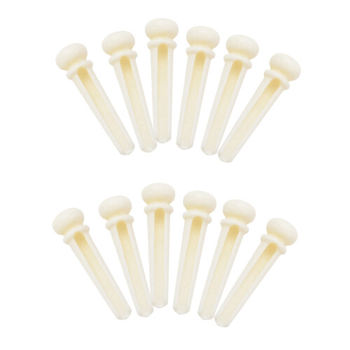 12Pcs Real Bone Material Acoustic Guitar Bridge Pins with Pearl Shell Dot