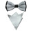 Men's Satin Solid Bow Tie and Pocket Square Set 1