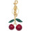 Δερμάτινο μπρελόκ Cherry Bag Charm για γυναίκες 1 τεμάχιο 1