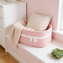 Panier de rangement pliable en osier avec poignées (1 pièce)