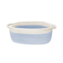 Panier de rangement tressé à la main avec poignée souple et ruban