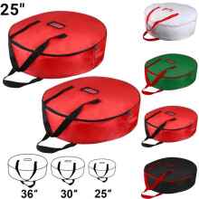 Boîte de rangement pour couronne rouge tous temps, 63,5 cm (25 pouces), lot de 2