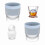 Silikon-Eiswürfelform mit Deckel, stapelbar, blau, 2er-Pack 1