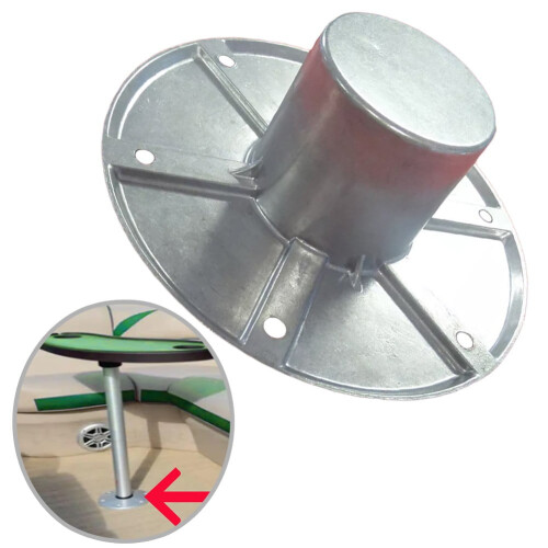 RV Boat Trailer Pedestal Base Round Flush Mount