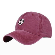 Tao Fußball-Baseballkappe Unisex Gebogener Schirm Burgunderrot