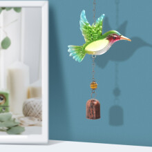 Clochette décorative en métal en forme de colibri, 30 x 14,5 cm