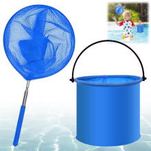 Retino telescopico per piscina in acciaio inox 2 - Blu