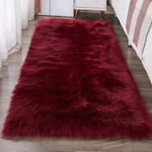 Soft Plush Area Rug Faux Fur Sheepskin 48 x 24 Inch