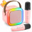 Bluetooth Karaoke Machine Portable with 2 Mics Pink 1