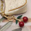 Δερμάτινο μπρελόκ Cherry Bag Charm για γυναίκες 1 τεμάχιο 5