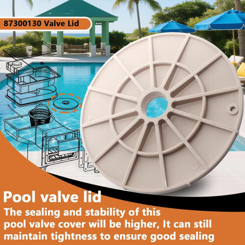 Beige ABS Valve Lid Replacement for Pool and Spa Fittings 1