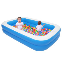 Inflatable Swimming Pool Blue 102 x 70 x 22 Inches