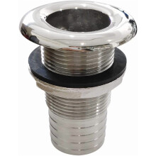 Marine Stainless Steel Barbed Straight Thru-Hull Fitting 1