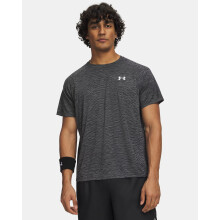 UA Textured Short Sleeve Tee Black/White UK XL