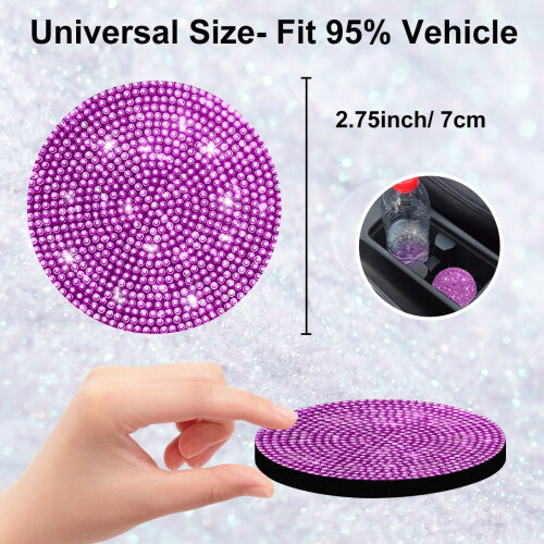 Car Cup Holder Coaster Set Pink 4 Pack 1