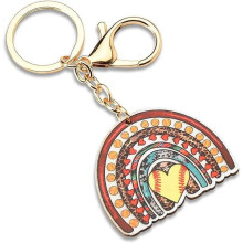 Sports Keychain Set Basketball Soccer Football Baseball
