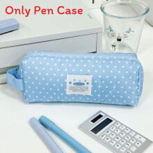 (Blue) Pen Elegant Canvas Container With Multifunctional Storage For And Adults Teens