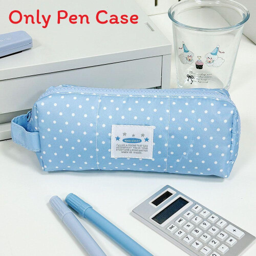 (Blue) Pen Elegant Canvas Container With Multifunctional Storage For And Adults Teens