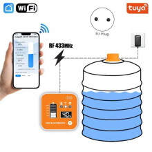 ME201R WLAN-Ultraschall-Temperatursensor mit Füllstandsanzeige und Zeitanzeige Zur Überwachung Des Flüssigkeitsstands in Wassertanks (EU)
