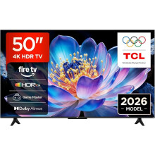 TCL 50V6D-UK 50 Inch 4K HDR, Fire TV, HDR10+, Dolby Atmos, DTS:X, Game Master, Motion Clarity, AirPlay 2, Press & Ask Alexa (2026 New Model)