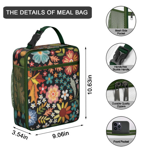 Eco Floral Lunch Bag Thermal Cooler 1 Pack 1