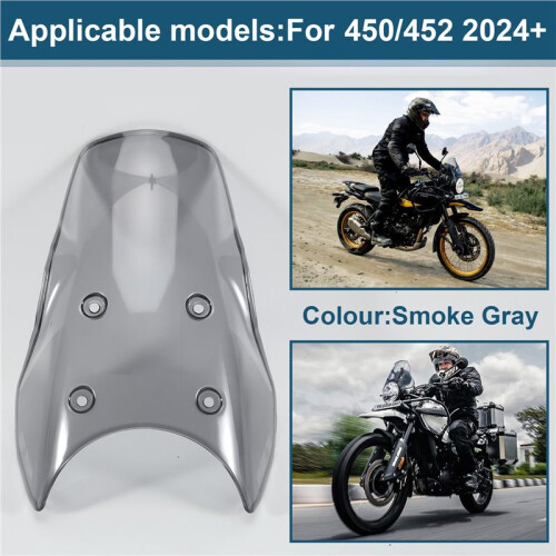 Motorcycle Windshield Windscreen Wind Screen Deflector for Himalayan 450 Himalayan 452 2024-2025 Smoke Gray 2