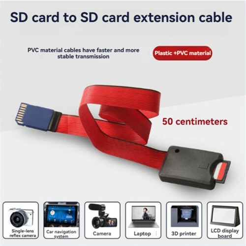 Memory Card Extension Cable for Car Navigation,3D Printers External PVC Adapter and -to- Card Reader 1