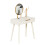 Elegant Dressing Table, with Round Mirror,White 1