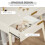 Elegant Dressing Table, with Round Mirror,White 6