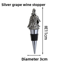 (Grape Silver)Animal Bottle Stopper Black Seals Cork For Wine Preservation And Home Use