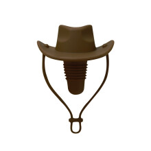 (Coffee Denim Hat)Chapeau de cowboy en silicone sceau à vin avec design breveté pour cadeau et accessoires de bar maison