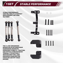 MN82 Series RC Cars Model Upgrade Parts Rear Axle 4-Link Conversion Bracket Set for LC79 RC Pickup Modification