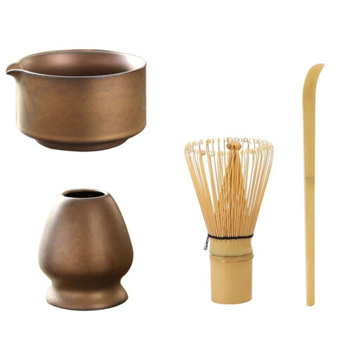Matcha Tea Set Includes Matcha Bowl with Spout Ceramic Matcha Tool Kit 1