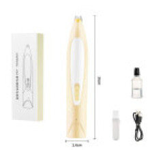 (Yellow)Dog Grooming Electric Trimmer With Led Light For Paw Nail Care Maintenance Hair