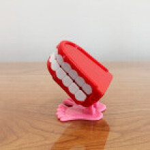 (Red No Eyes)Colorful Plastic Wind Up Walking Chattering Teeth Toys With Eyes Toys Educational