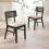 2 x Annika Black Fabric Rattan Back Dining Chairs 2