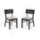 2 x Annika Black Fabric Rattan Back Dining Chairs 4