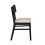 2 x Annika Black Fabric Rattan Back Dining Chairs 6
