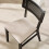 2 x Annika Black Fabric Rattan Back Dining Chairs 7