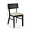 2 x Annika Black Fabric Rattan Back Dining Chairs 9