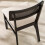 2 x Annika Black Fabric Rattan Back Dining Chairs 10