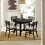2 x Annika Black Fabric Rattan Back Dining Chairs 12