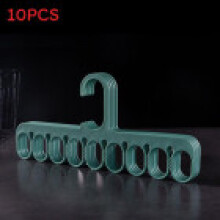 (Green)Durable Plastic Tie Holder With Cross Pattern For Closet And Wardrobe Organization