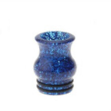 (Blue)High Borosilicate Glass Vape Drip Tip With Colorful Design For Gift Collector