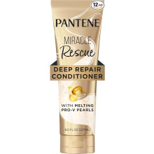 Pantene Miracle Rescue Deep Conditioner with Melting Pro-V Pearls - For Dry,Damaged,or Color-Treated Hair - Intense Moisture & Repair -8.0 Oz,12 Pack