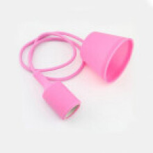 (Pink) Silicone Led Pendant Light Socket Control Vintage Decoration Chandelier Supplies